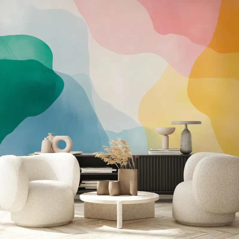 Affaire À Saisir Fotobehang - Abstracte kleurrijke vlekken