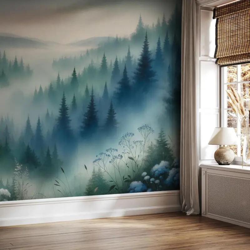 Authentique Fotobehang - Vallei in de mist