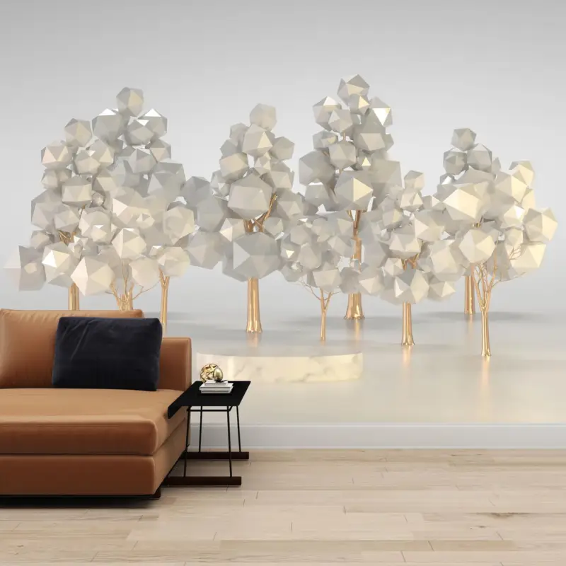 Super Prix Fotobehang - 3D bomen