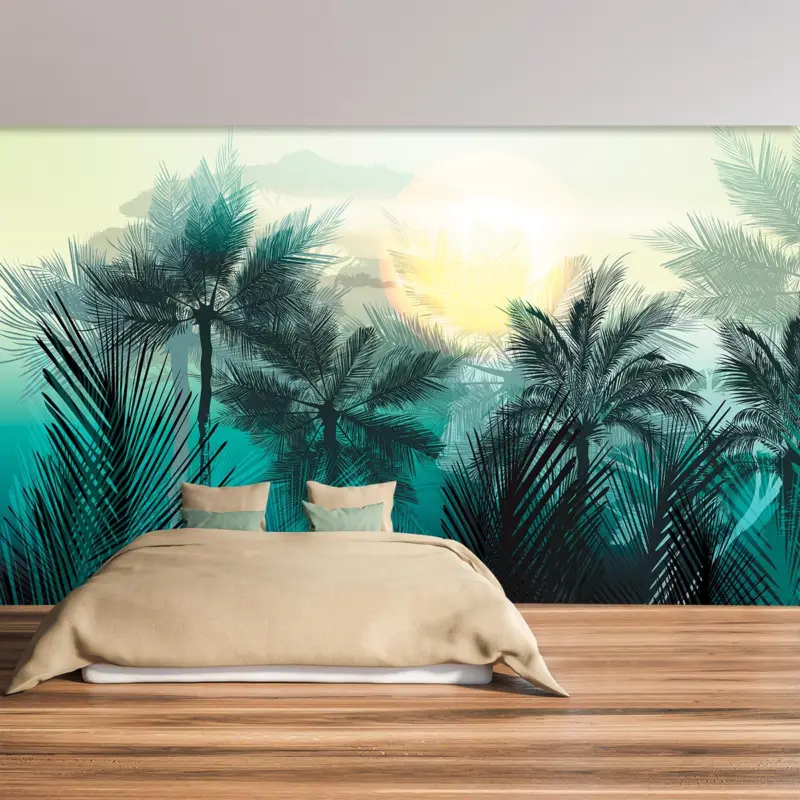Solde Fotobehang - Avondschemering in de tropen