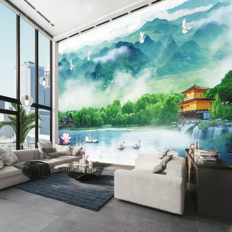 Fotobehang - Droomlandschap Haute Qualité