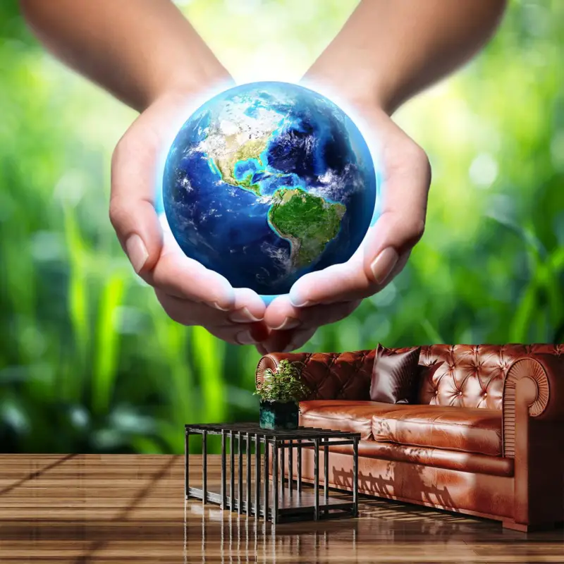 Acheter Direct Fotobehang - Aardbol in de handen