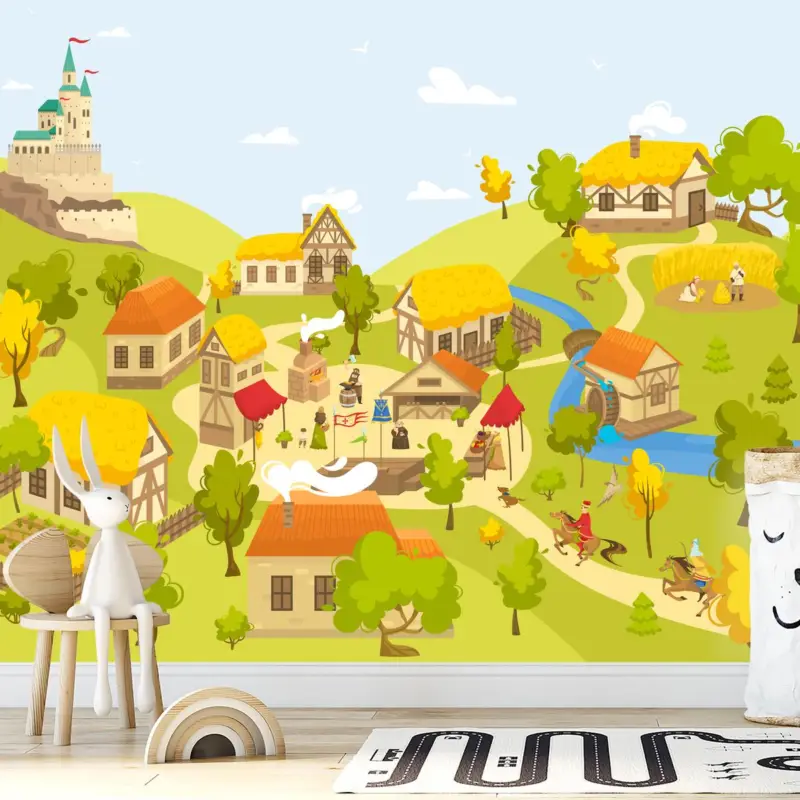 Authentique Fotobehang - Middeleeuws stadje