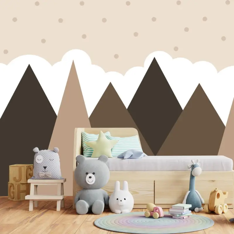 Usine Directe Fotobehang - Bergen en wolkjes