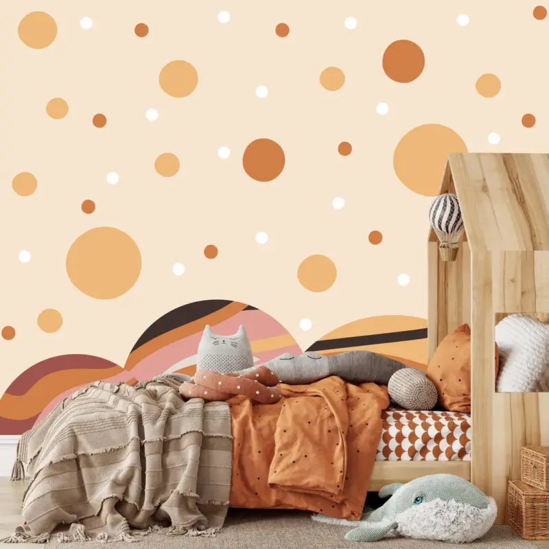 Usine Directe Fotobehang - Kleurrijke heuveltjes