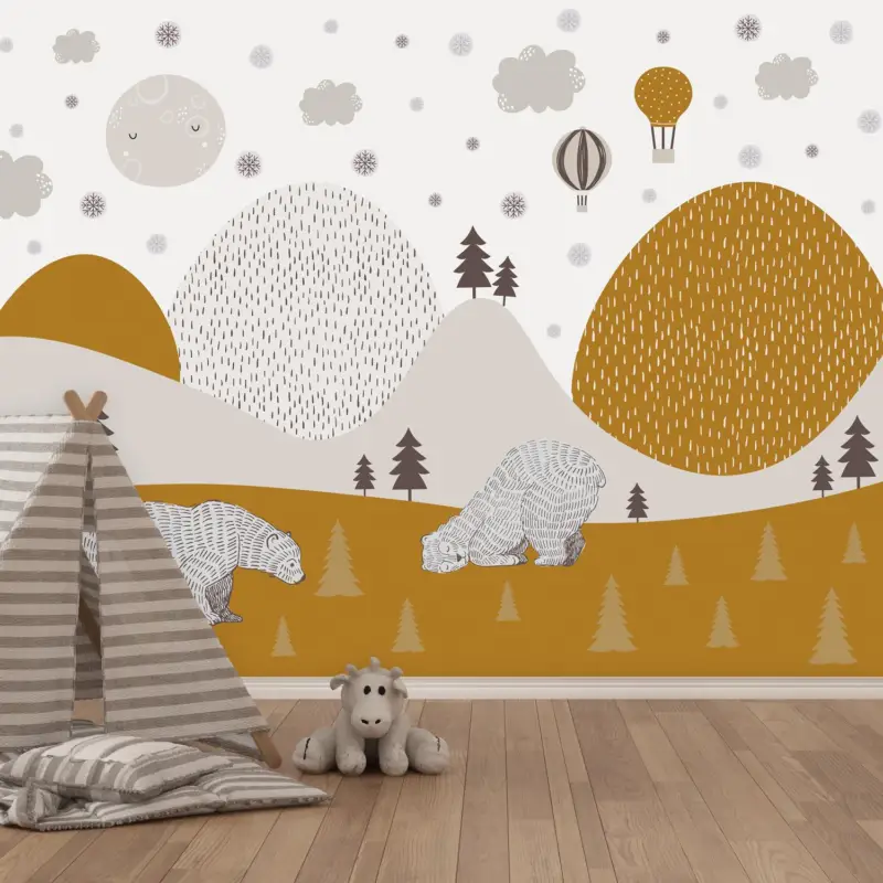 Authentique Fotobehang - Luie beertjes