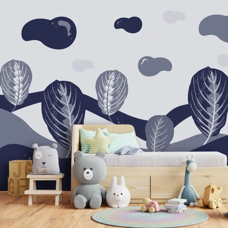 Vente Flash Fotobehang - Blauw bosje