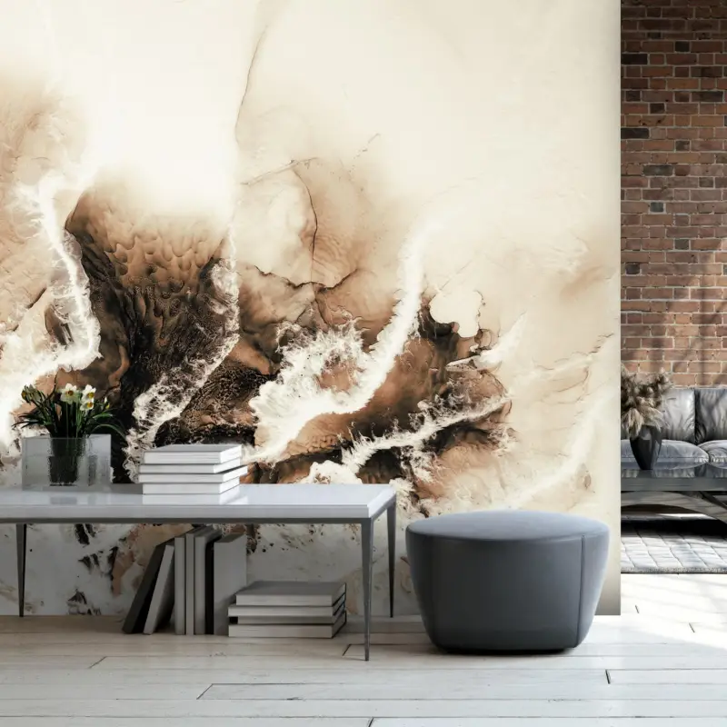 Remise Fotobehang - Abstract patroon, bruin