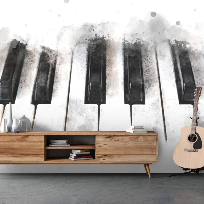 Super Prix Fotobehang - Piano, tekenen