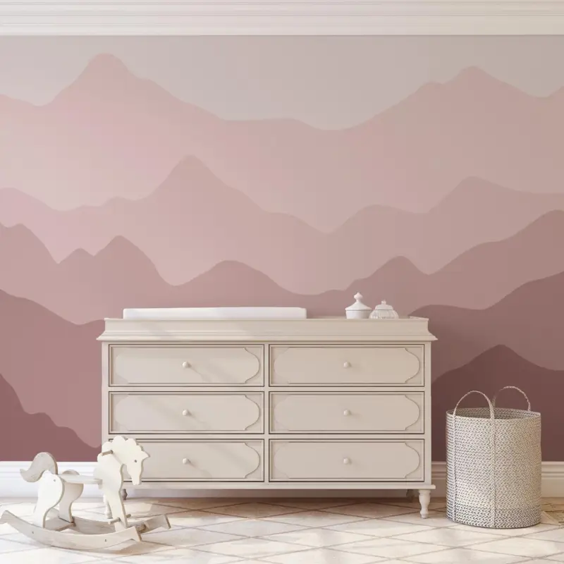 Authentique Fotobehang - Roze Bergen