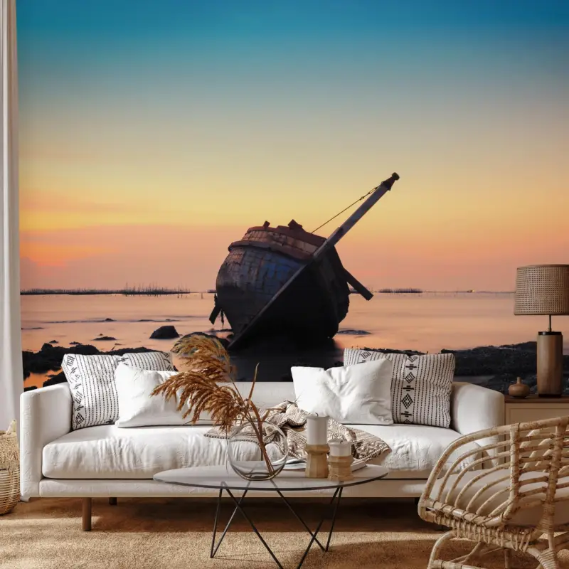 Seulement Aujourd’hui Fotobehang - Schipbreukeling