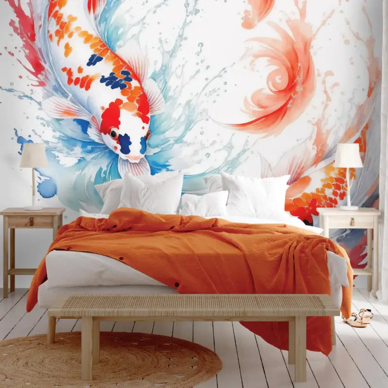 Soldes Fotobehang - Vissen, vectorafbeelding