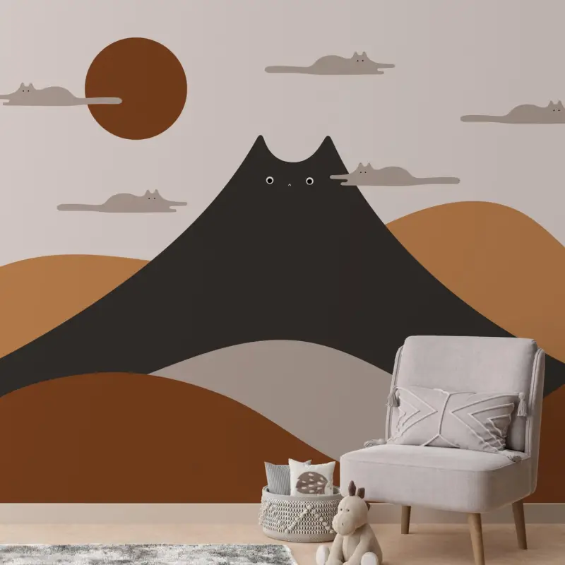 Vente Flash Fotobehang - Kattenlandschap