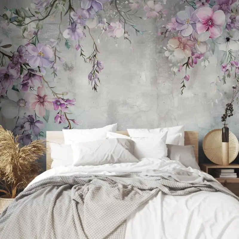 Seulement Aujourd’hui Fotobehang - Muur met bloemen II