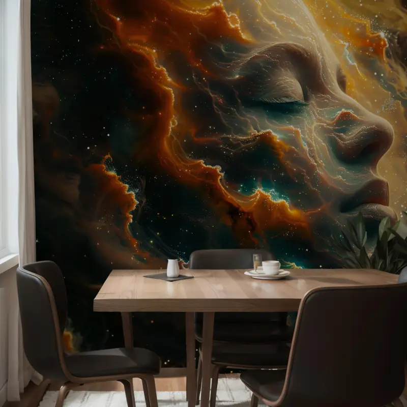 Seulement Aujourd’hui Fotobehang - Gezicht in de ruimte