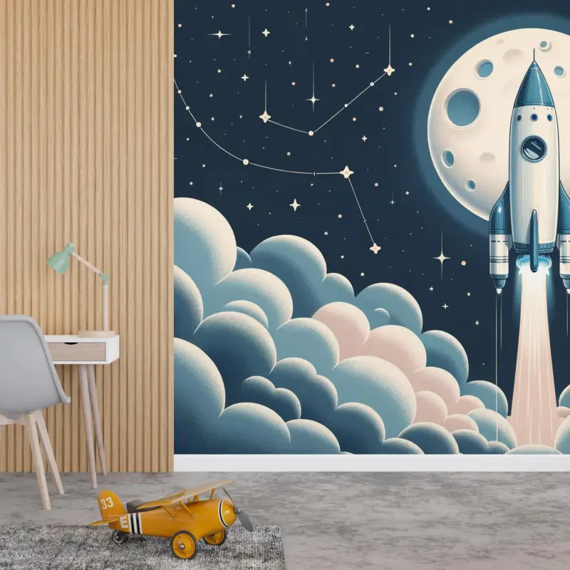 Usine Directe Fotobehang - Raket in de ruimte