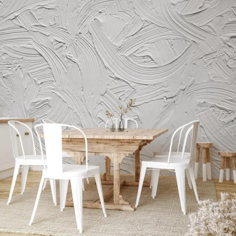 Affaire À Saisir Fotobehang – Witte penseelstreken