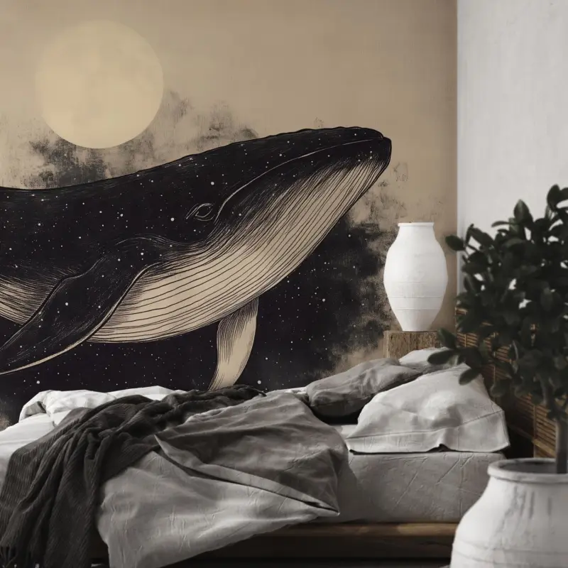 Authentique Fotobehang - Walvis met volle maan