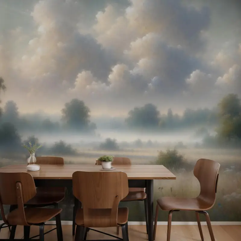 Soldes Fotobehang - Landschapschilderij