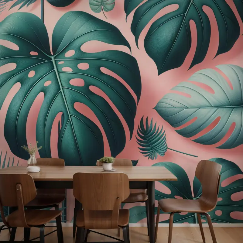 Produit De Marque Fotobehang - Monstera op roze