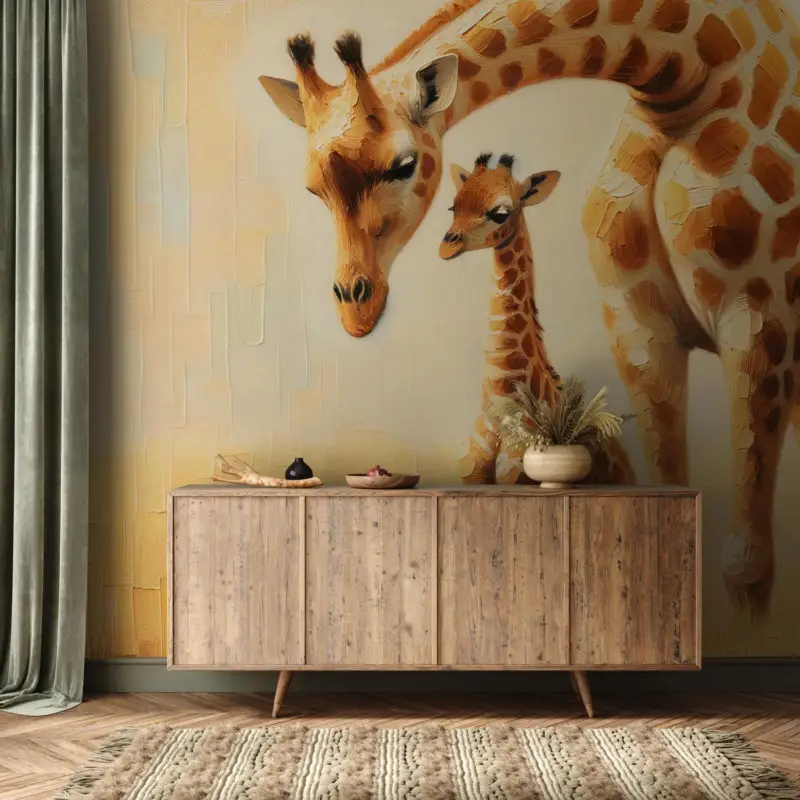 Remise Fotobehang - Giraffen