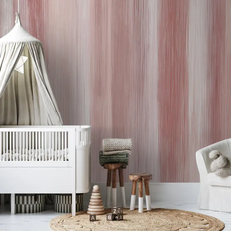 Achat Immédiat Fotobehang - Roze strepen