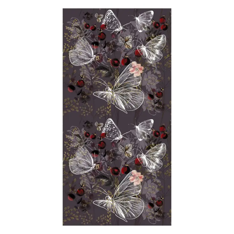 Solde Behang - Weiland met vlinders