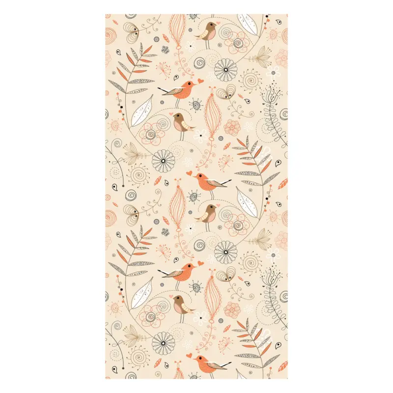 Behang - Bloemendecor met vogeltjes Vente Directe