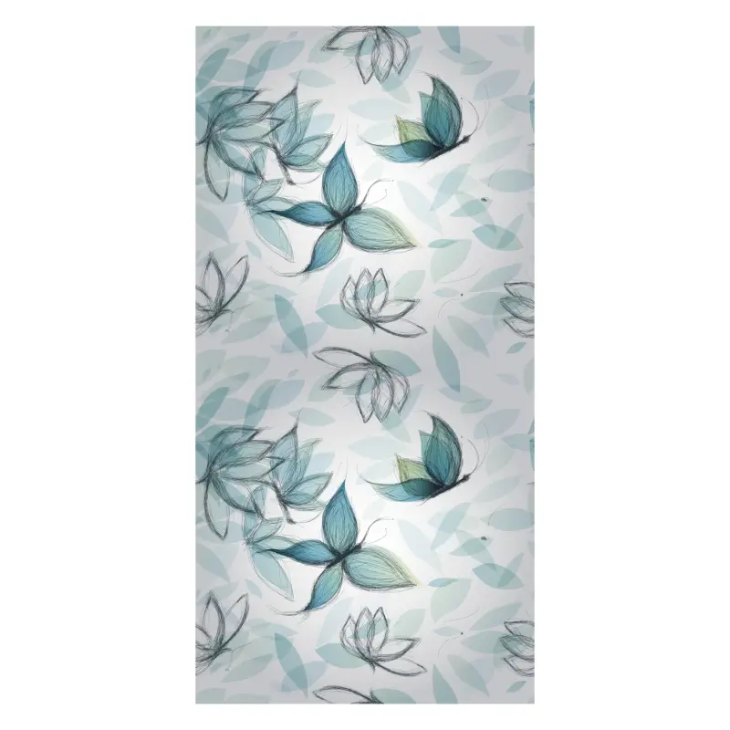 Achat Immédiat Behang - Vlindertjes met bloemblaadjes