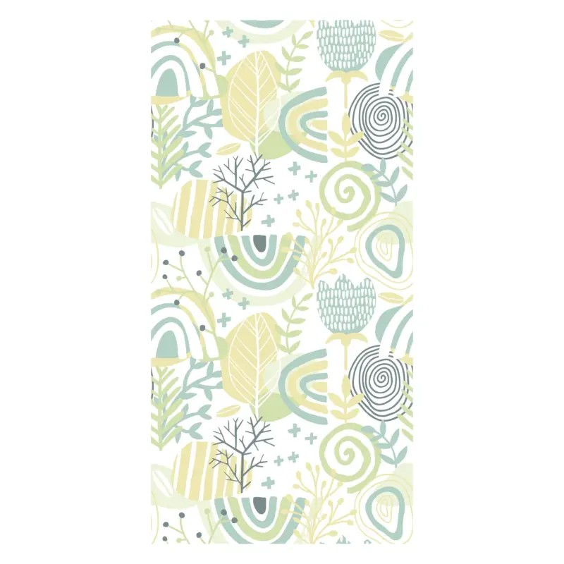 Behang - Gestilleerde planten, groene tinten Offre Spéciale