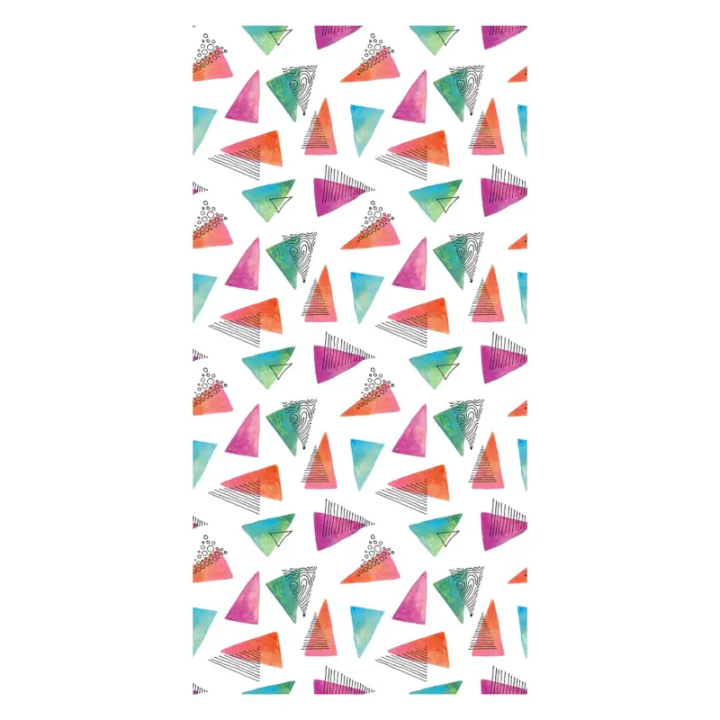 Behang - Bonte driehoeken in koude tinten Acheter En Ligne