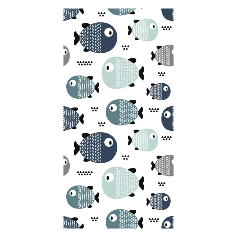 Behang - Vismotief, donkerblauw Meilleure Vente