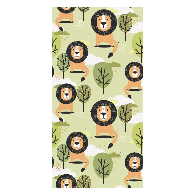 Behang - Leeuwtjes met een groene achtergrond Offre Du Jour