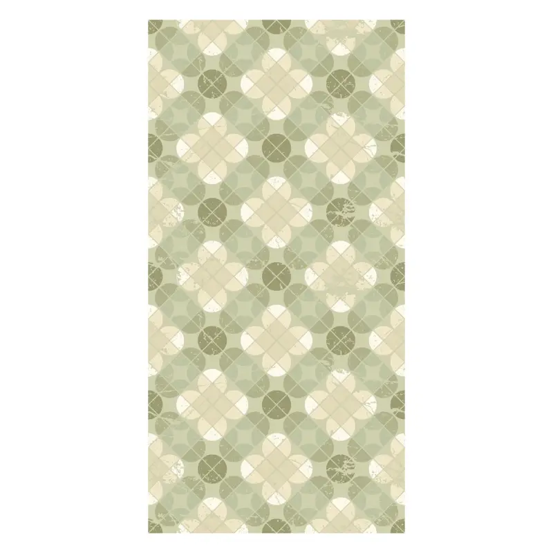 Promotion Behang - Groene mozaïek met klaverbladeren