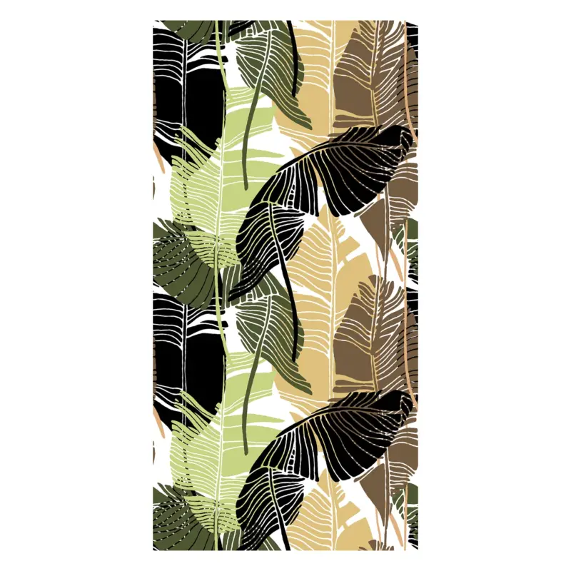 Behang - Tropische bladeren, aardetinten Authentique