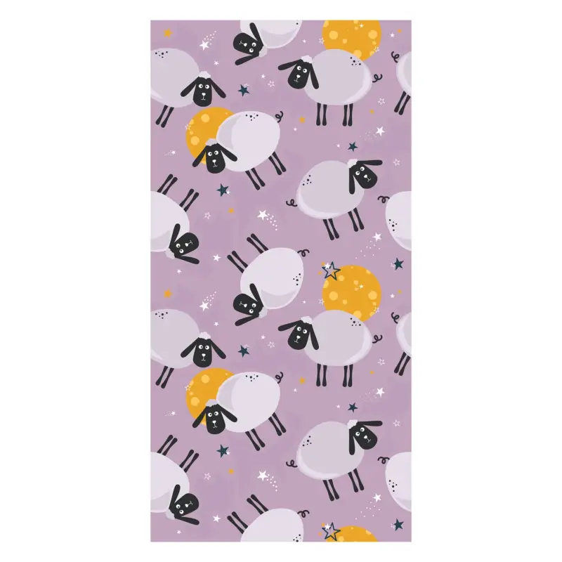 Authentique Behang - Schaap met een roze achtergrond