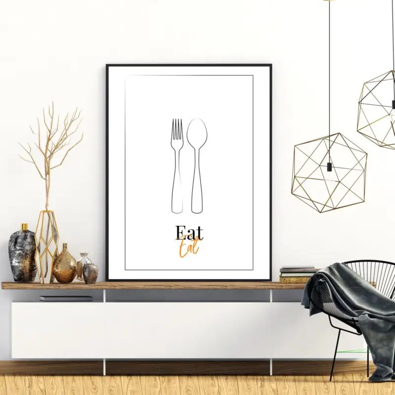 Solde Poster - Eat - Zonder omranding afdrukken
