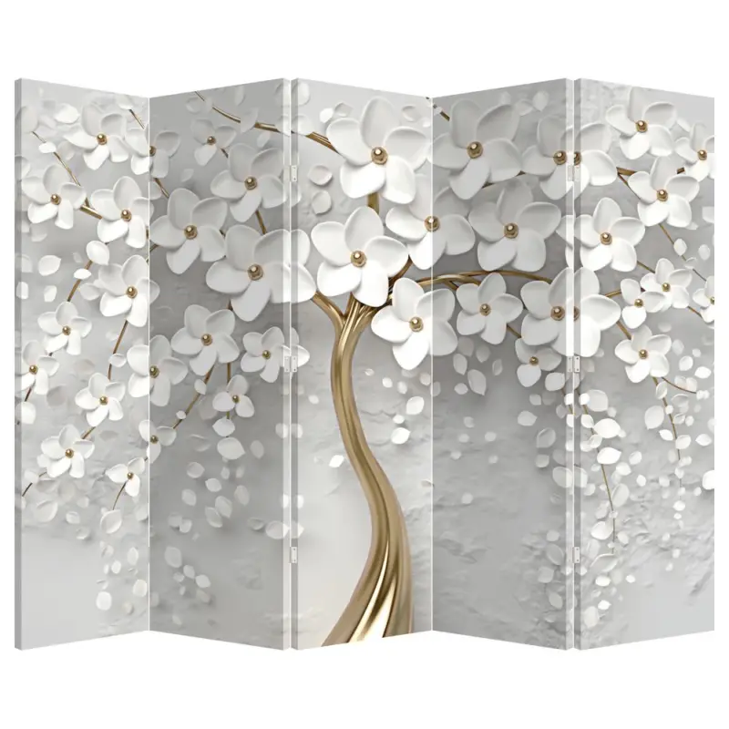 Kamerscherm - Witte boom met bloemen Certifié