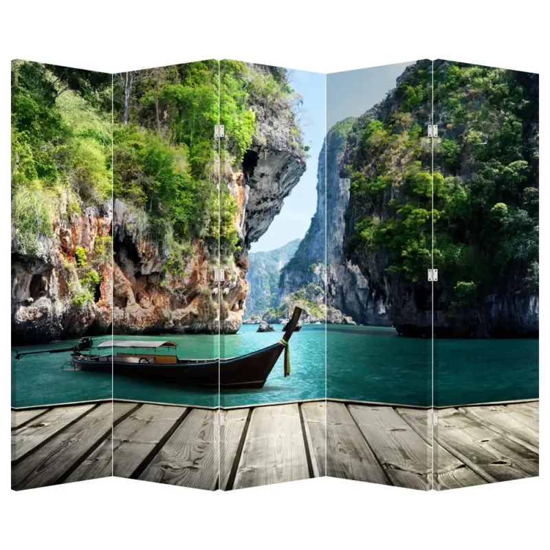 Kamerscherm - Lange boot op het strand Nouveauté