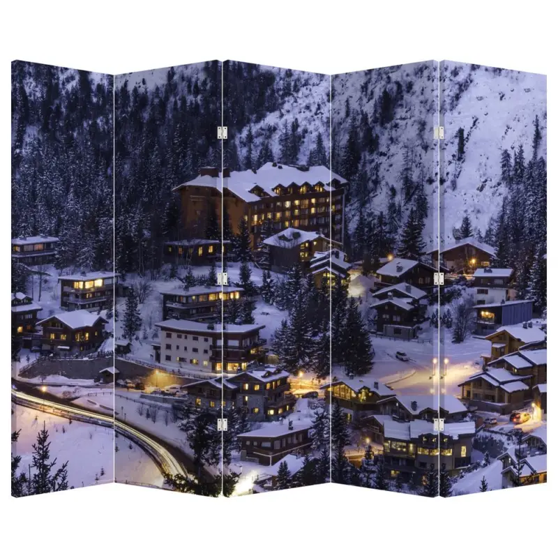 Vente Directe Kamerscherm - Bergstadje in de winter
