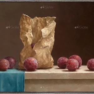 Zak met pruimen - opgespannen-en-ingelijst Meilleur Prix