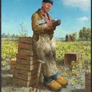 Aardappelsteker - opgespannen-en-ingelijst Pas Cher