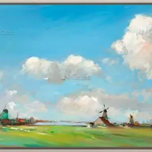 Zaanse Schans - opgespannen-en-ingelijst Meilleur Prix