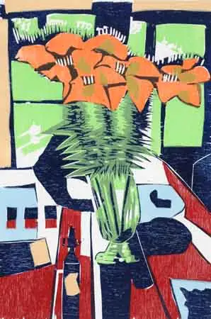 Vincent van ojen, Vaas met oranje lelies 34 55 Prix Bas