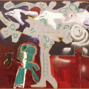 Wim izaks, Zonder titel lila boom z j Bon Marché