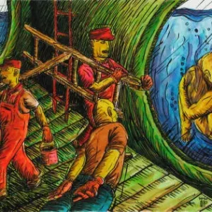 Acheter En Ligne Popok tri wahydi, Zonder titel onder water