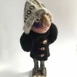 Achat Immédiat Barbara pikavet, Man met hoed van gevouwen bankbiljet