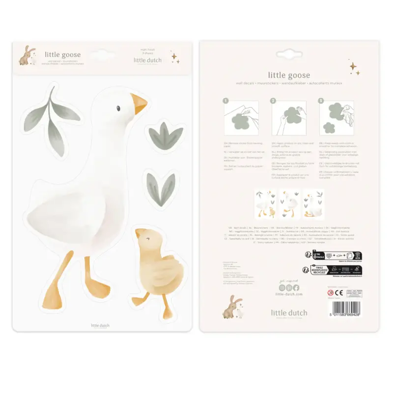 Vente Flash Little Dutch Muursticker - Little Goose - 29.7x21