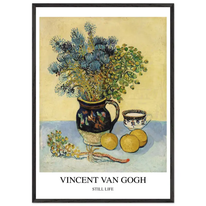 Achat Immédiat Artfulprints Poster met Lijst Vincent van Gogh - Still life - 70x100 cm - Geel
