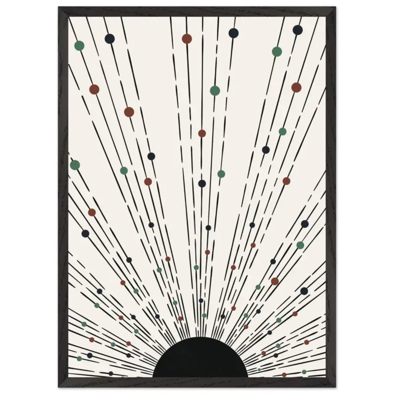 Achat Immédiat Artfulprints Poster met Lijst Boho wall art - Boho arches II - 50x70 cm - Meerkleurig